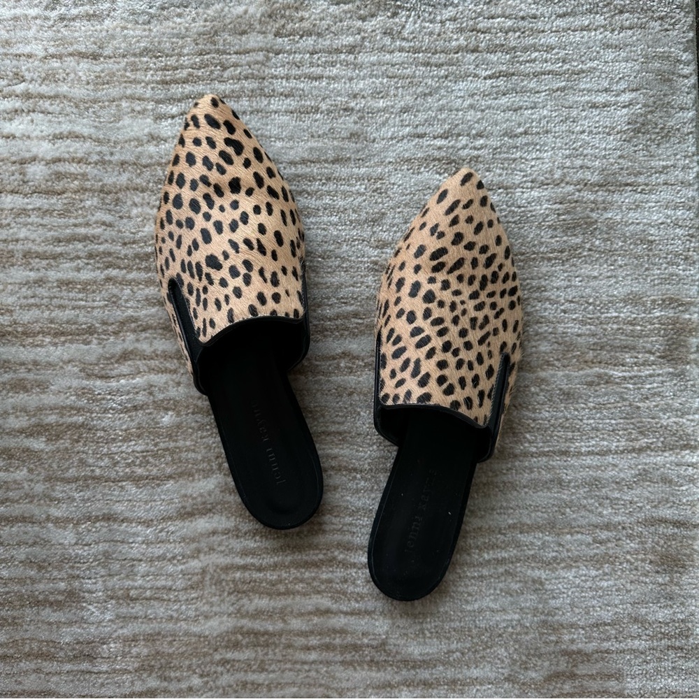 Jenni Kayne Leopard Pony Hair Mule Size 39 (US 9)